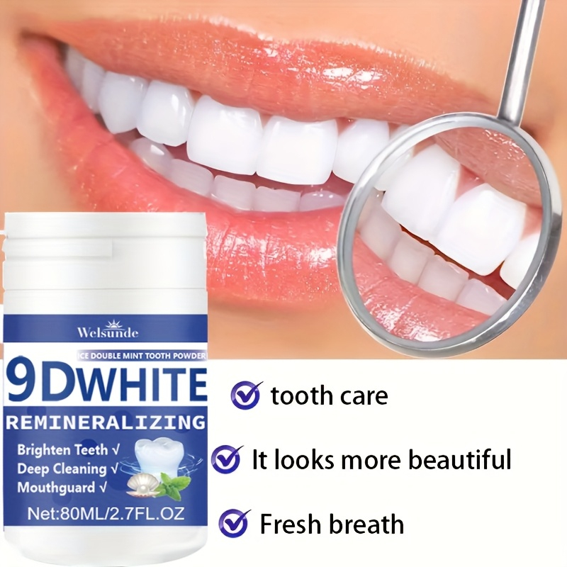 Teeth Whitening Results - Pó de dente hidroxapatite removinalizante branco
