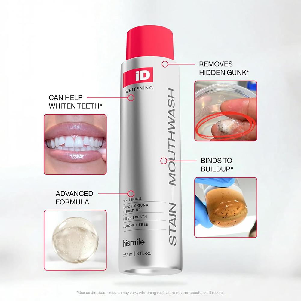 Teeth Whitening And Stain Removal - Hismile iD Enxaguante Bucal Sem Álcool