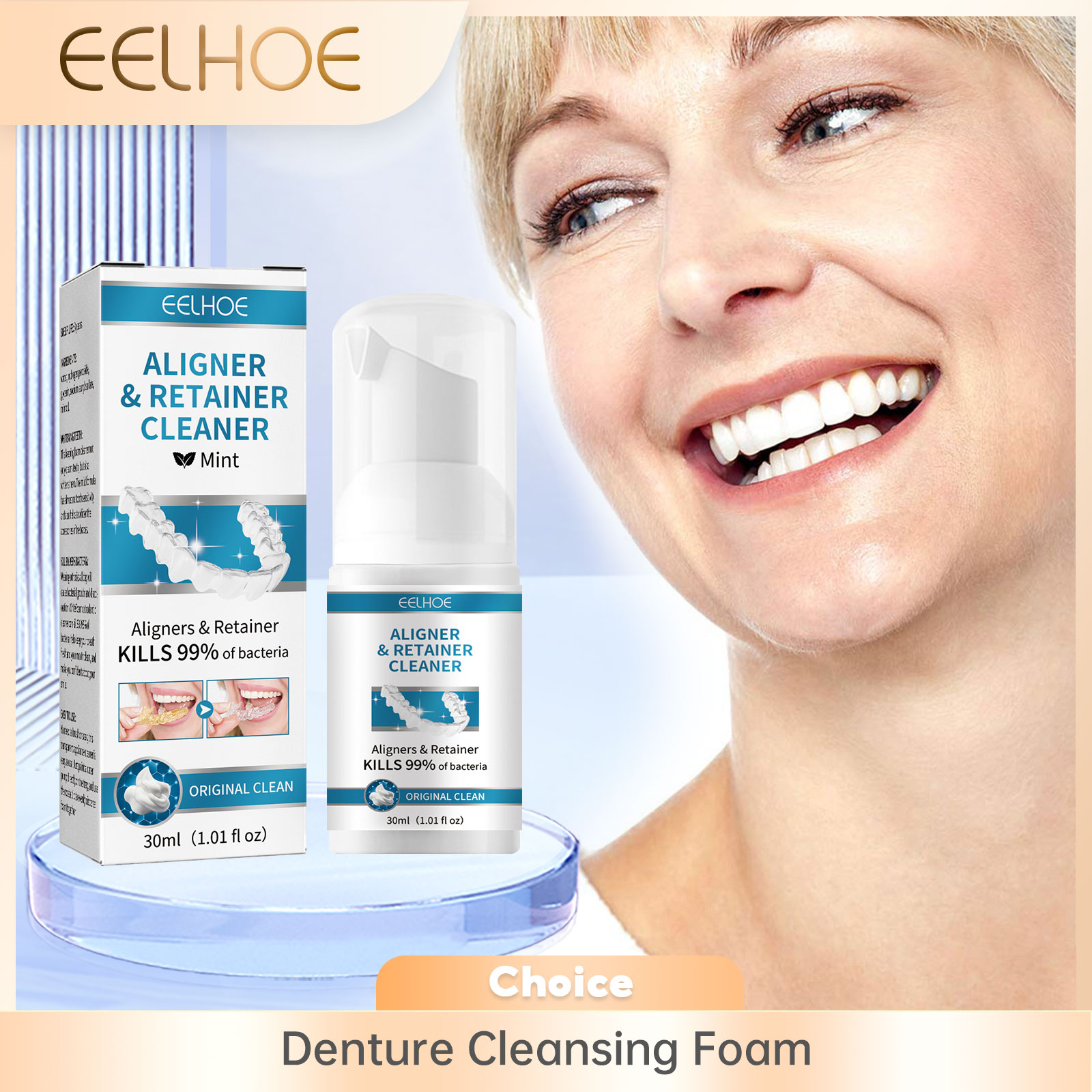 Teeth Whitening Foam - Alinhador de espuma para limpeza de