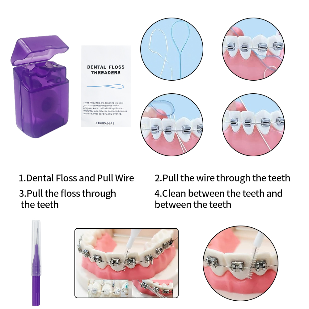 8 pçs/set ortodôntico kit esco - Teeth Whitening Brush avaliação e preço