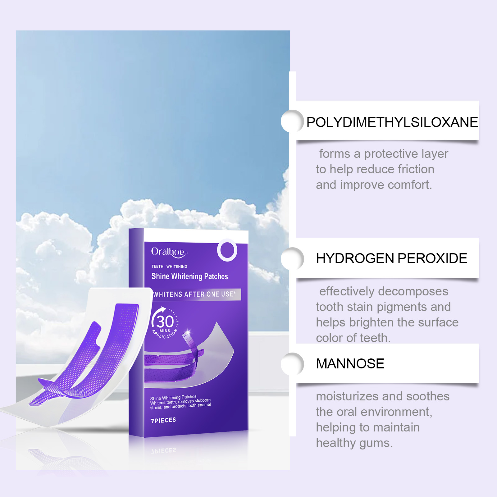 Oralhoe 7 pçs/caixa remendos d - Teeth Whitening Quick avaliação e preço