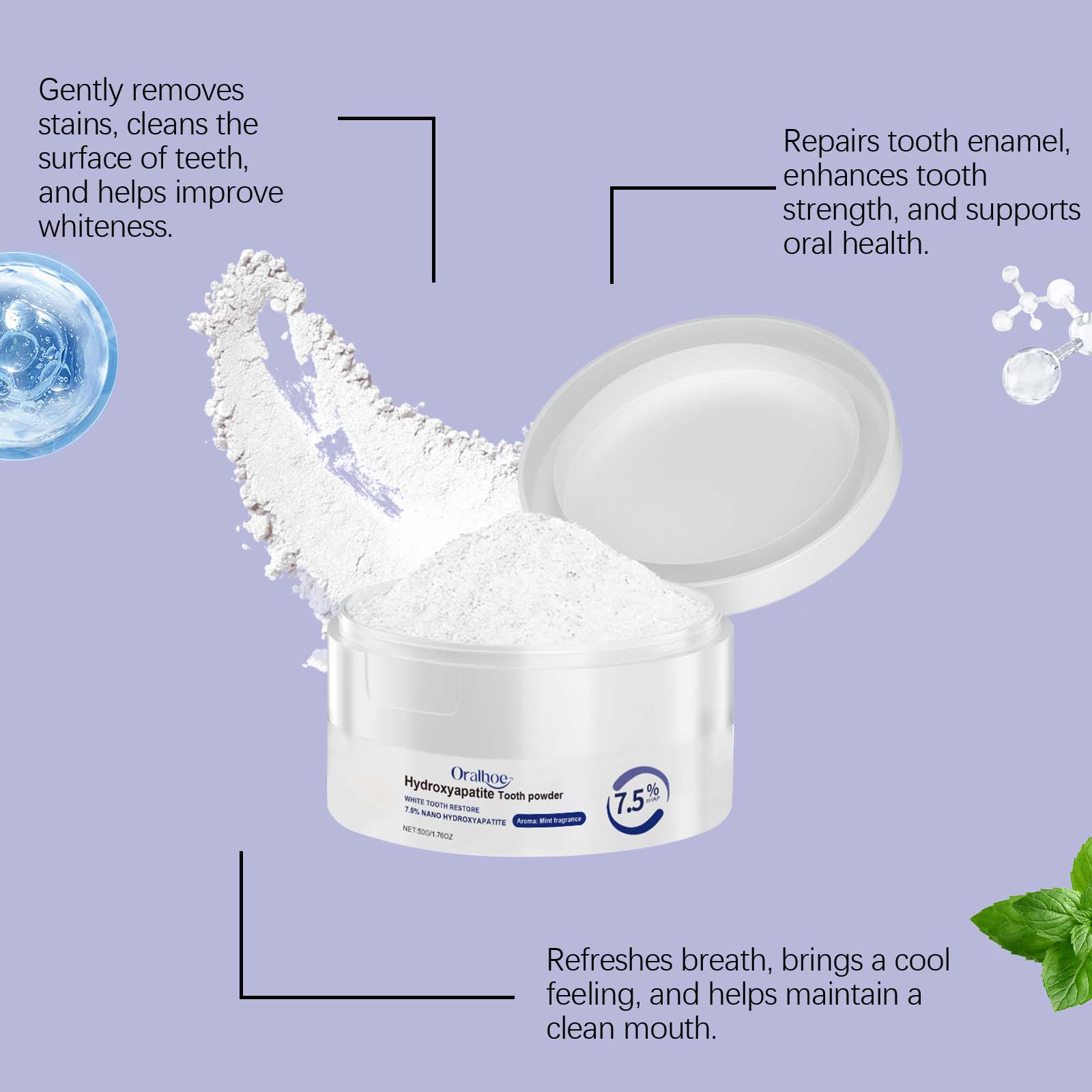 Cuidado delicado com os dentes - Teeth Whitening Oil Pulling avaliação e preço