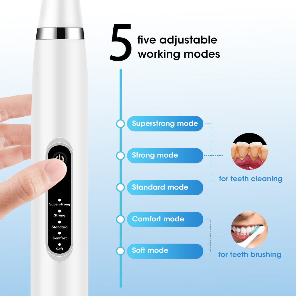 Scaler dental sonic elétrica 5 - Teeth Whitening And Stain Removal avaliação e preço