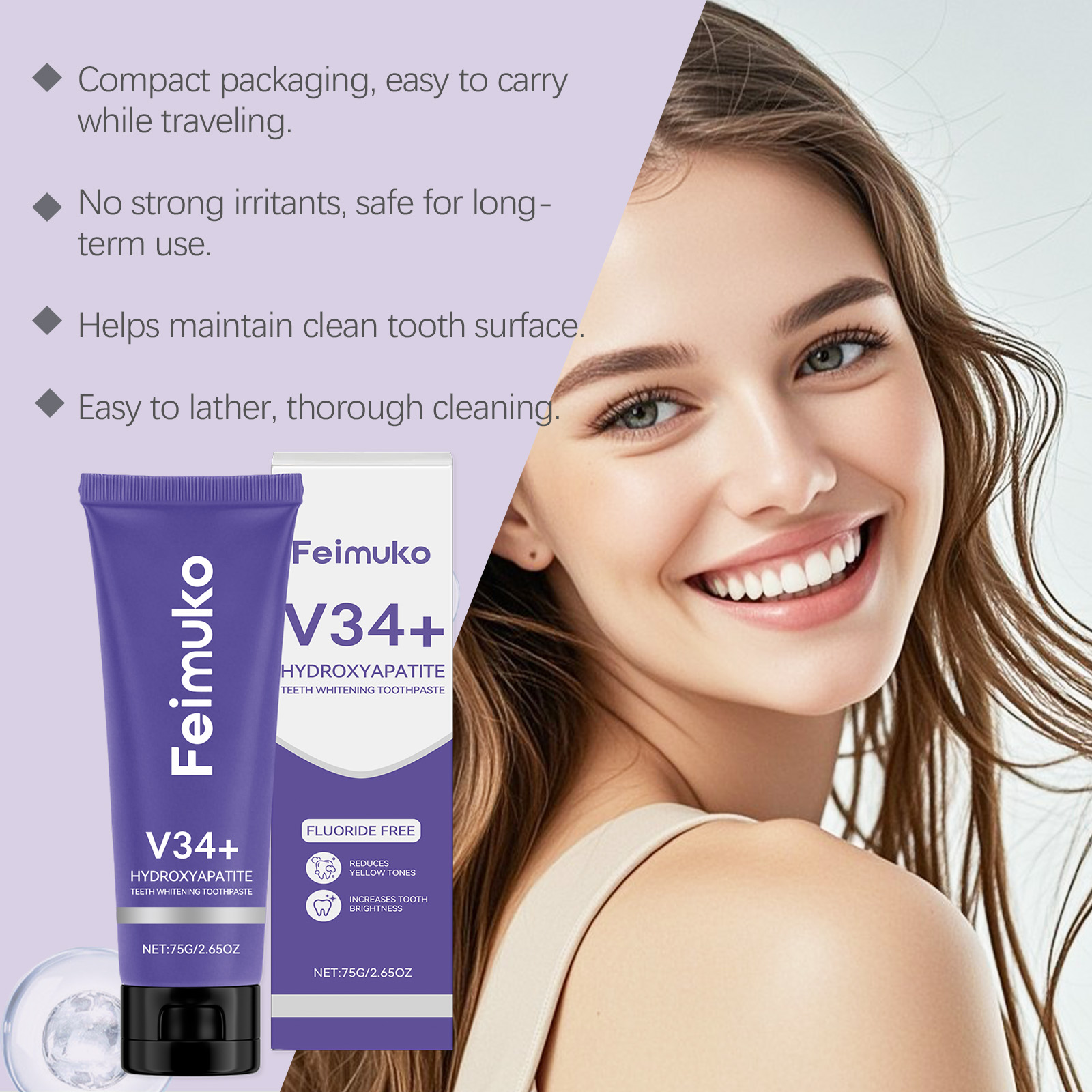 Pasta de Dente Clareadora Feim - Teeth Whitening Quick avaliação e preço