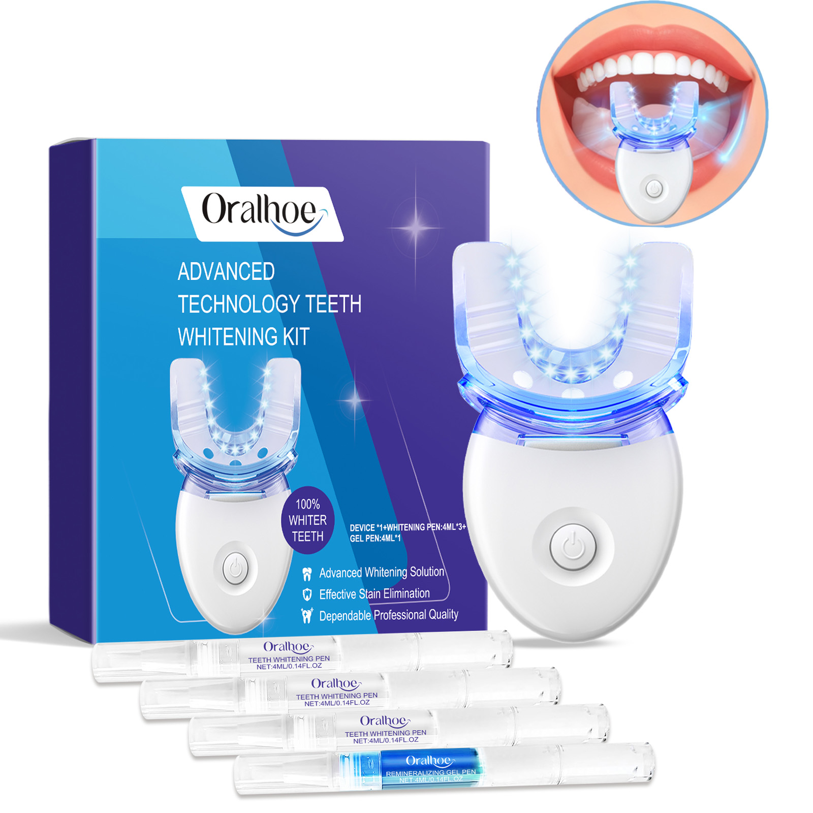 Kit profissional de luz led pa - Teeth Whitening Results avaliação e preço